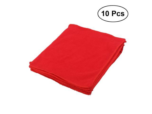 5pcs Car Cleaning Towels Microfiber Auto Car Washcloth Drying Cloth Valeting Polishing Duster 25x25cm (Random Color)