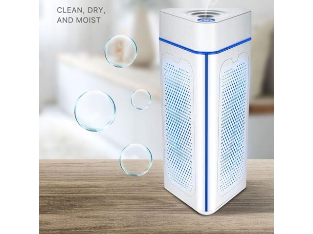 1Pc Large Capacity Household Air USB Desktop Ultrasonic Night Light Humidifier (White)
