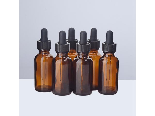 3Pack 30ml Refillable Empty Amber Bottle with Dropper and Cap DIY Blends Supplies Tool Accessories Essential Oil Perfume Aromatherapy Carrier (Brown)