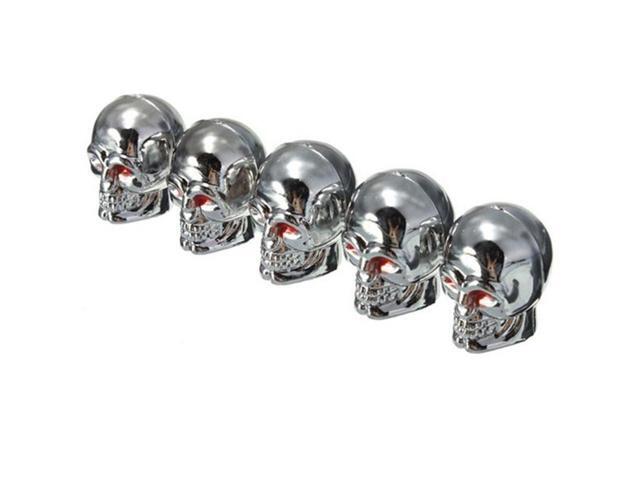 4pcs Fashion Skull Tyre Air Valve Stem Caps Dust Cover for Bike Car Truck