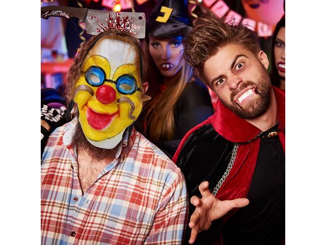 Halloween Clown Cosplay Mask Horror Mask Creepy Funny Dress-up Mask Costume Prop
