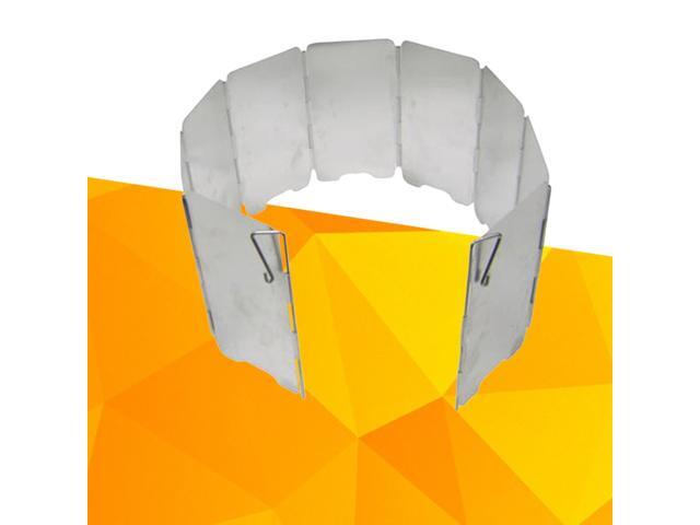 9 Plates Windscreen Barbecue Folding Stove Wind Screen Windshield for Camping Picnic (Silver)
