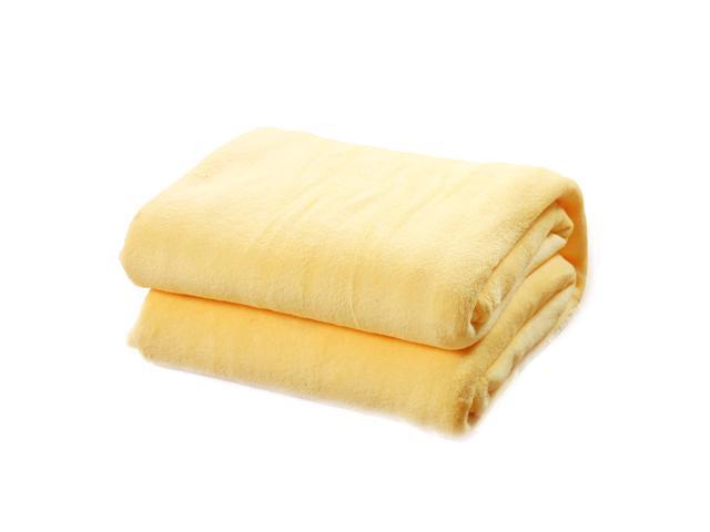 Pure Color Flannel Fleece Blanket Couch Solid Color Bed Blanket Sheet(Rose Red)