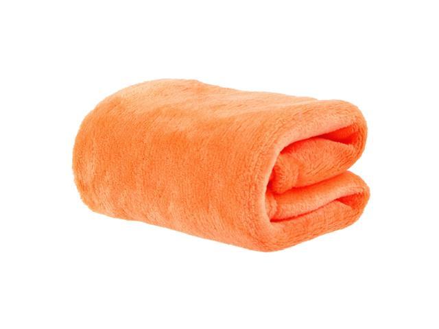 Pure Color Flannel Fleece Blanket Couch Solid Color Bed Blanket Sheet(Rose Red)