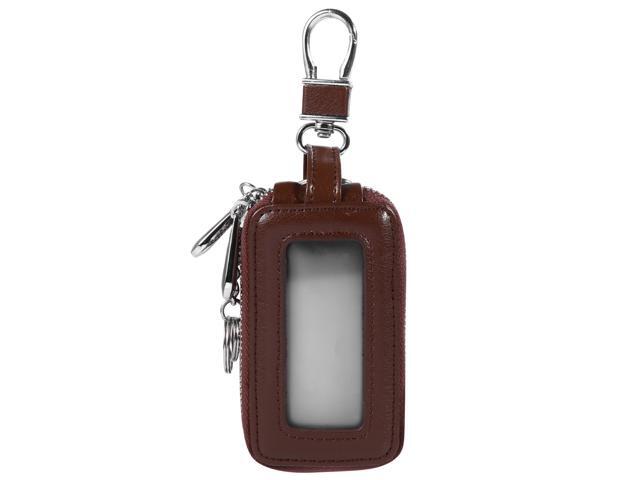 1PC Cattlehide Car Key Storage Bag Zipper Car Key Bag Waist Hanging Key Pouch