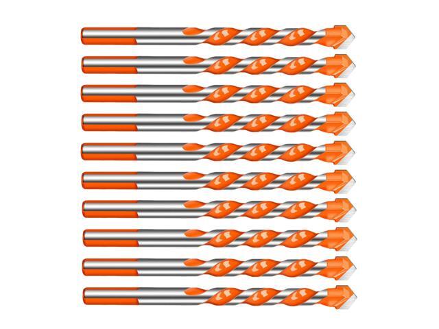10pcs 6mm Straight Handle Stainless Steel Twist Drill Bit Set Tile Drilling Tool for Metal Wood Plastic