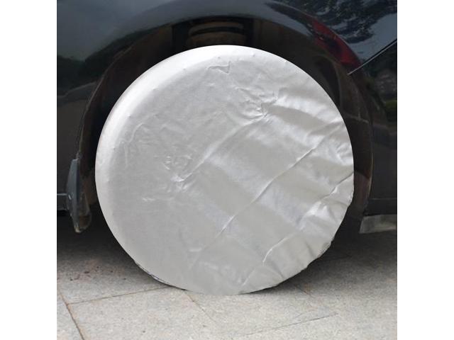 Car Tire Cover 16 Inch PVC Spare Tyre Wheel Covers Protectors Case Pouch for Wheels (Diameter 75-78cm)