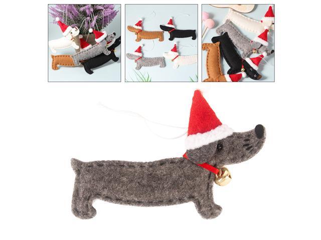 1PC Dachshund Shape Hanging Decoration Christmas Tree Ornament Window Pendant