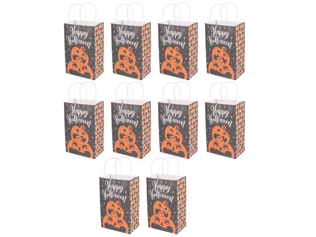 10pcs Halloween Gift Pouches Candy Snacks Packaging Bags Paper Bags