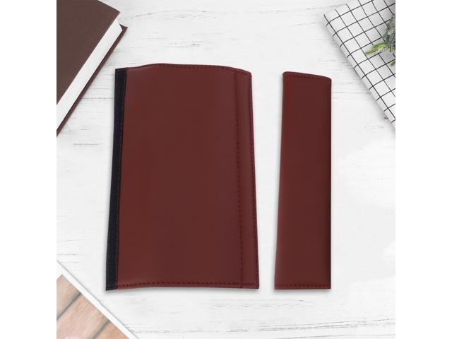 2PCS Auto Car Seat Belt Covers PU Seat Belt Sleeve Shoulder Pads Cushions Hook and Loop Seatbelt Strap Covers for Decoration Protection (Black)