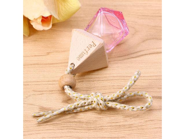 Car Perfume Bottle Empty Refillable Diffuser Bottle Colorful Pendant Air Freshener(Purple)