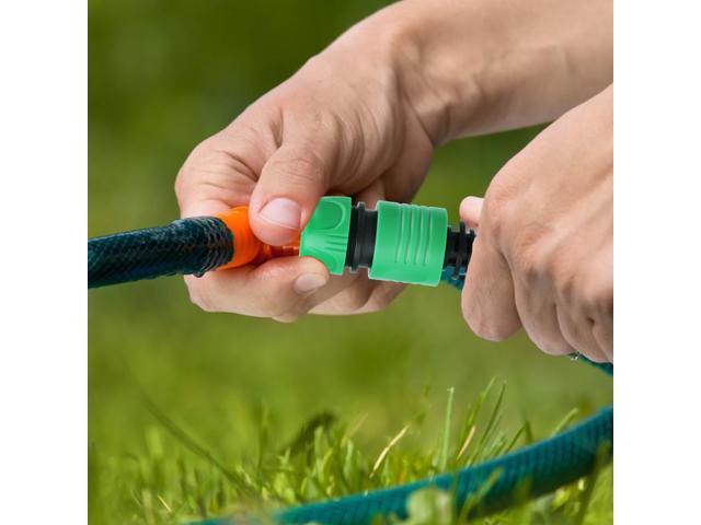 1 Set of Garden Watering Hose Quick Connector Extendable Hose Tube Coupling Joint Set (Black and Green)