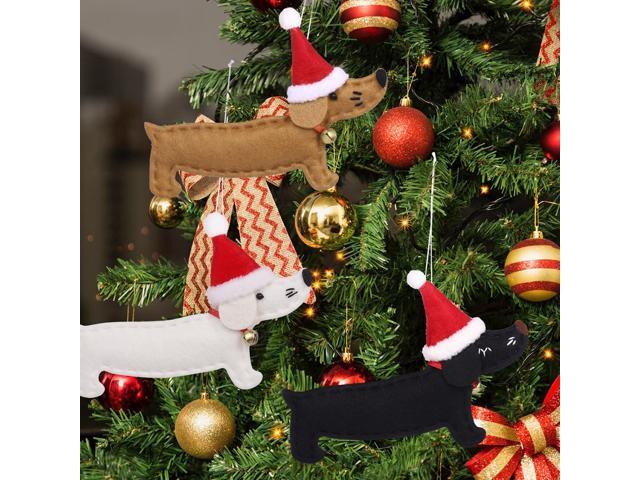 1PC Dachshund Shape Hanging Decoration Christmas Tree Ornament Window Pendant