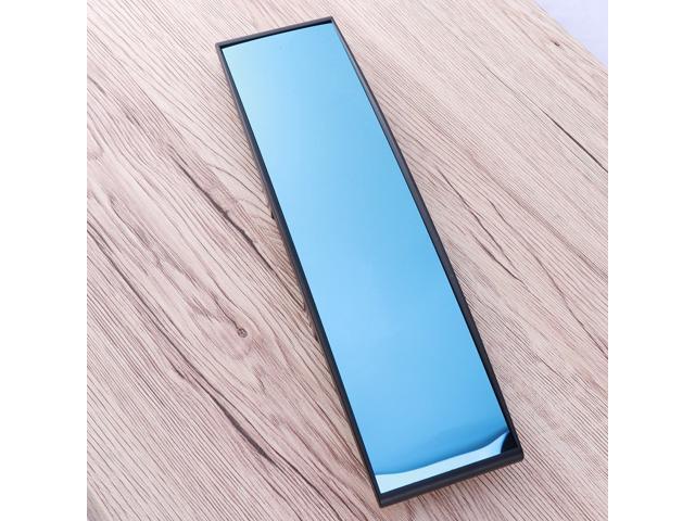 Universal Car Rear View Mirror Wide Angle Panoramic Anti-dazzling Interior Rearview Mirror Large Vision 300x75mm Curved Mirror (Blue)