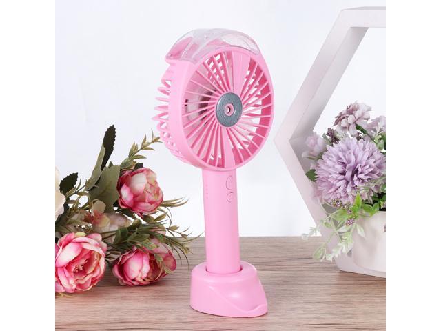 1PC USB Rechargeable Handheld Fan Automatic Mist Spray Fan Multifunction Portable Mini Fan (Blue 1200MAH)