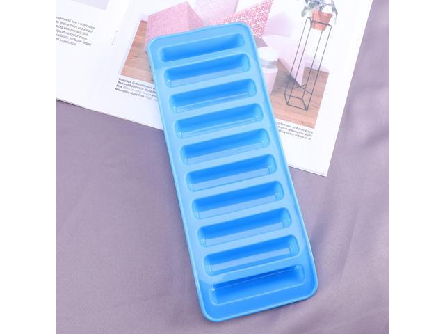 Silicone Gel Cake Mould Ice Cube Tray 10 Thumb Cake Lady Fingers Mould (Blue)