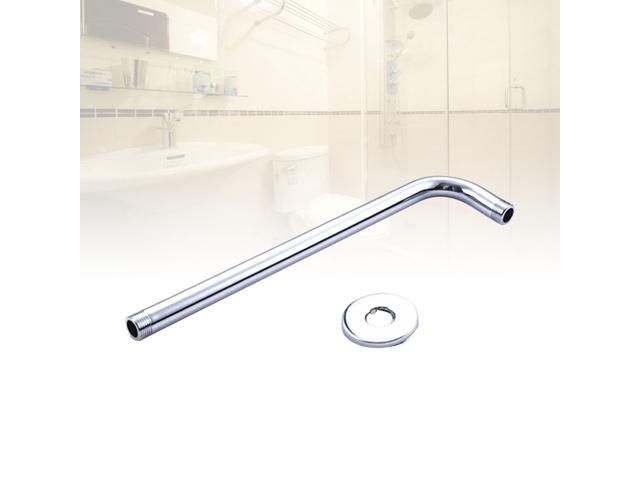 Shower Arm and Flange Solid Stainless Steel Wall-Mounted for Fixed Shower Head Showerhead Mounts (Silver)
