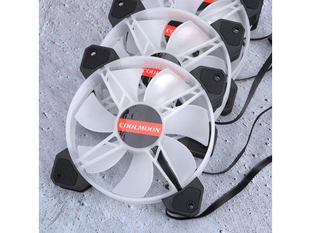 3pcs Adjustable Computer Cooling Fan Quiet 120mm RGB Fan PC Case Fan Cooler RGB Cooler Fans for Computer Cooler with Standard Controller