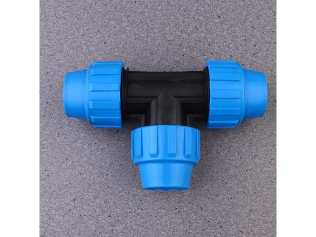 4pcs Water Connector PE T Type 3-way Splitter Pipe Tube Hose Irrigation Joint Adapter Tee Connector T-Joint (Outer Diamter 25mm)