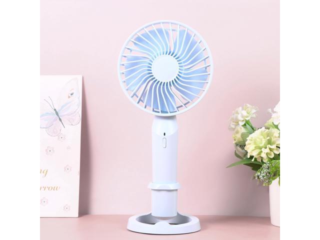 1pc Mini Handheld USB Charging Fan Table Fan Desktop Fan Silent Aromatherapy Mini Fan for Summer (White)