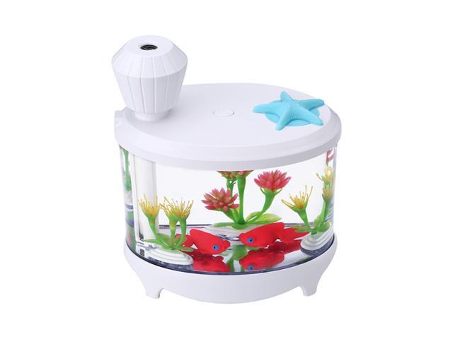 Mini Humidifier Night Light Air Fresher USB Fish Tank Ultrasonic Atomization Aroma Diffuser Random Location Of Accessories(Pink)