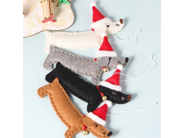 1PC Dachshund Shape Hanging Decoration Christmas Tree Ornament Window Pendant