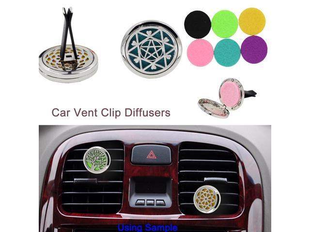 Lotus Shape Car Air Freshener Car Perfume Diffuser Clip Car Air Auto Vent Freshener Car Decoration Perfume Locket with 2pcs Random Color Felt Pads