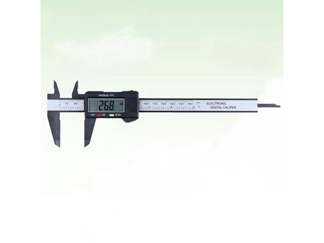 0-150mm LCD Digital Ruler Electronic Large Screen Vernier Calipers Gauge Micrometer Measuring Tool Instrument PVC Storage Bag Packaged (Black)