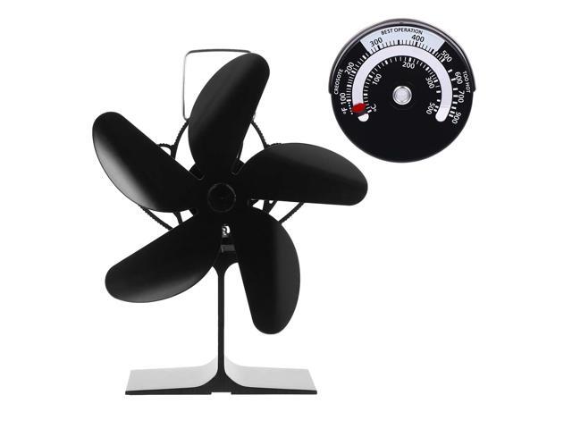 Thermal Power Fan Fireplace Fan 5 Blades Heat Powered Stove Fan Eco-friendly Fan