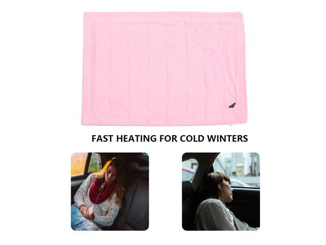 Heated Electric Car Blanket Easy Controller Travel Throw for Car (Blue)
