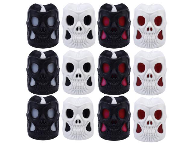 12PCS Halloween Candle Light Glowing Candle Night Light Decor for Party
