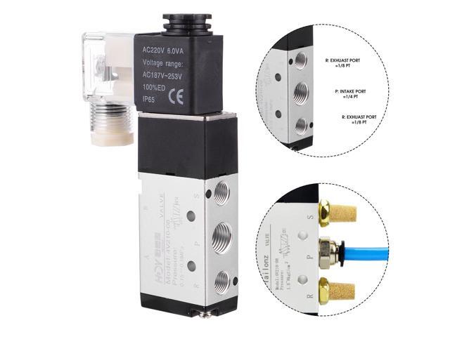 Solenoid DC12V Single Coil Pilot-Operated Electric 2 Position 5 Way