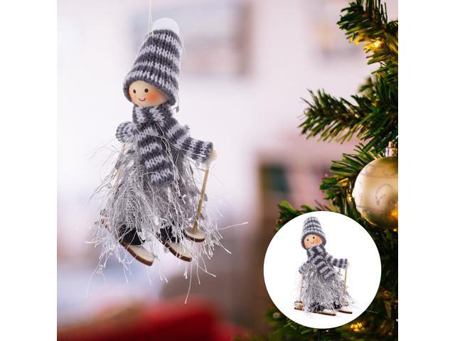 1pc Xmas Skiing Dolls Lovely Dolls Pendant Christmas Adornment for Home