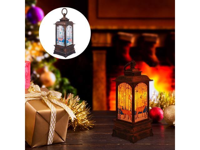 1Pc Xmas Elements Wind Lantern Xmas Them Wind Light Brand-new Desktop Decor Lamp