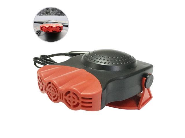 12V Portable Car Defroster Heater Electric Vehicle Heating Fan Windshield Demister Defroster with Cigarette Lighter Plug (Black)