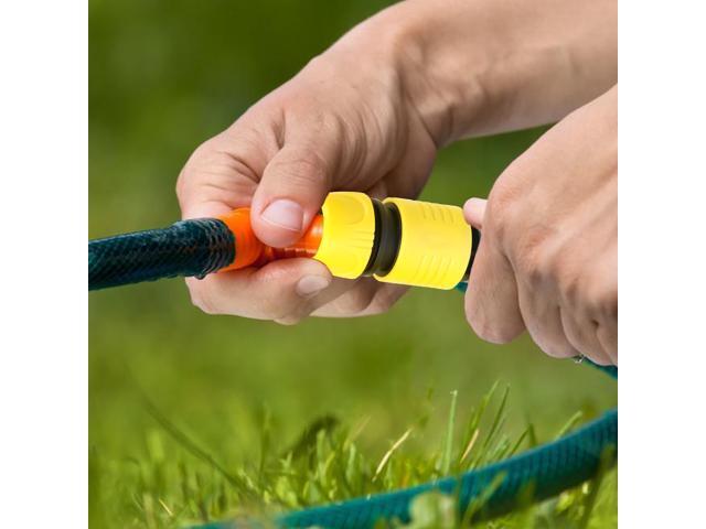 1 Set of Garden Watering Hose Quick Connector Extendable Hose Tube Coupling Joint Set (Black and Green)