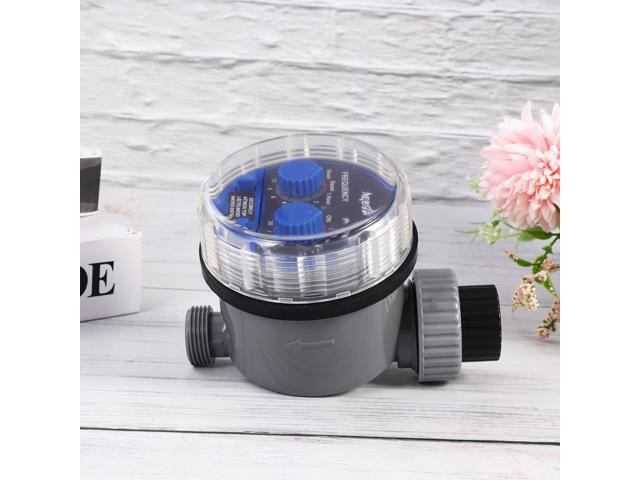 Automatic Garden Micro Spray Water Timer Intelligent Time Electronic Digital LCD Watering Timers Irrigation Controller without Battery (Blue)