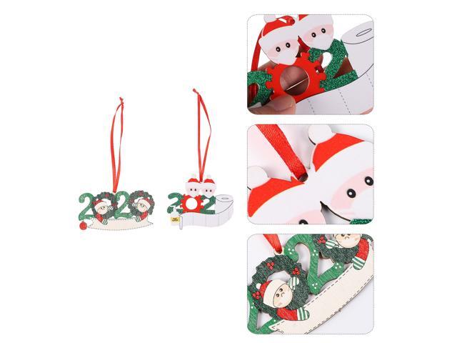 2pcs Christmas Decorations 2020 DIY Christmas Tree Hanging Family Pendents