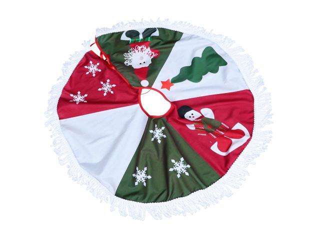1Pc Xmas Tree Skirt Ornament Christmas Tree Round Skirt Floor Decoration