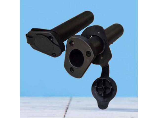 2 Pcs Plastic Flush Mount Fishing Boat Rod Holder and Cap Cover Kayak Accessory Fishing Bracket for Kayak Pole