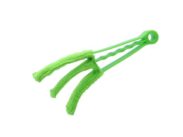 Computer Keyboard Cleaning Brush Triple Venetian Blind Cleaner Washable Microfibre Fabric Duster for Air Conditioner Blinds (White)