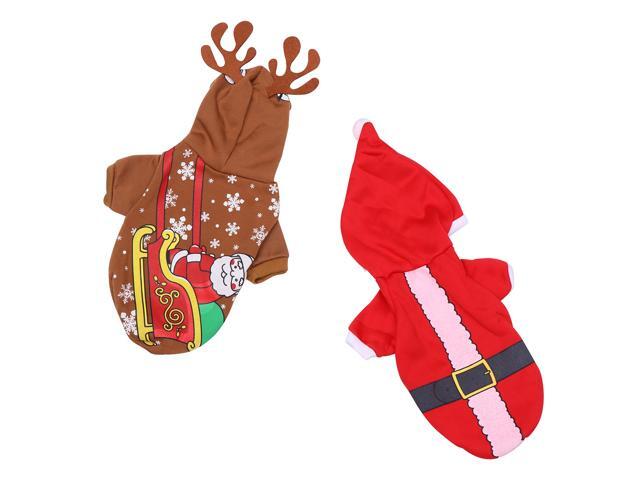 2 Sets Chic Pet Clothes Christmas Dog Clothes Creative Pet Costume Dog Clothing