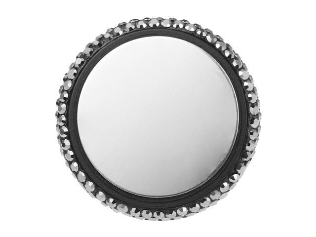 Air Vent Phone Holder Magnetic Suction Rhinestone Phone Stand Accessory for Car Use (White)