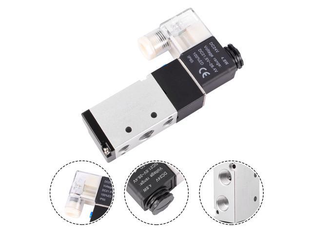 Solenoid DC12V Single Coil Pilot-Operated Electric 2 Position 5 Way