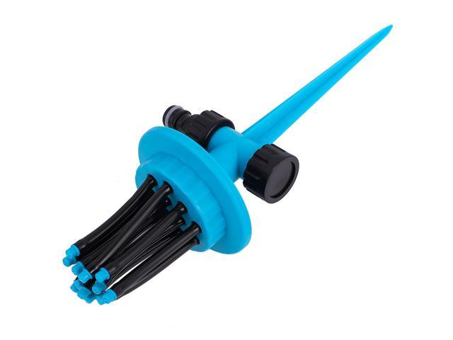 360 Degree Rotation Spray-head Automatic Watering Sprinkler Irrigation Spray Nozzle Plastic Water Sprayer (Sprinkler Head with Two-way Base)