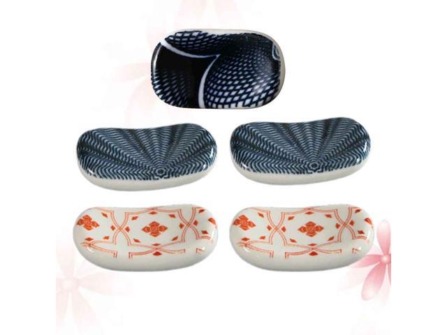 5Pcs Ceramic Chopsticks Support Rack Household Chopsticks Rest Fashion Chopsticks Pillow (Random Style)