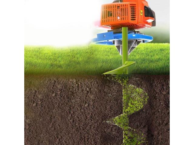 1 Pc 5x22cm Spiral Auger Hole Digger Tools Flowers Vegetables Growing Drill Borer Hole Digger (Green)
