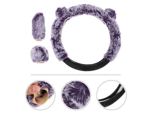 1 Set Warm Universal Car Steering Wheel Gear Handbrake Cover Car Accessory
