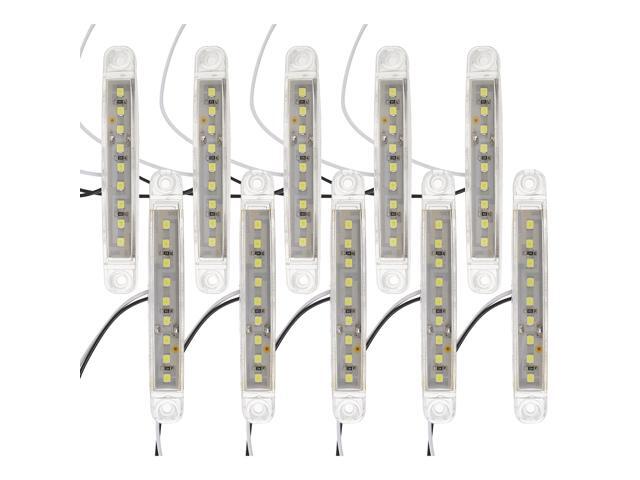 10pcs 9 LED Side Light Plastic Brake Light Turn Signal Light Durable Rear Light