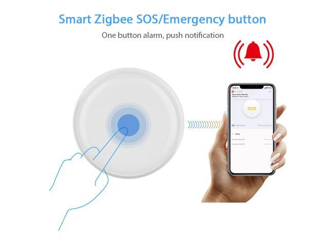 Wireless Remote Call Button SOS Emergency Button Caregiver Pager for Bed Chair Floor Mat Fall Alarm Patient Elderly (White)
